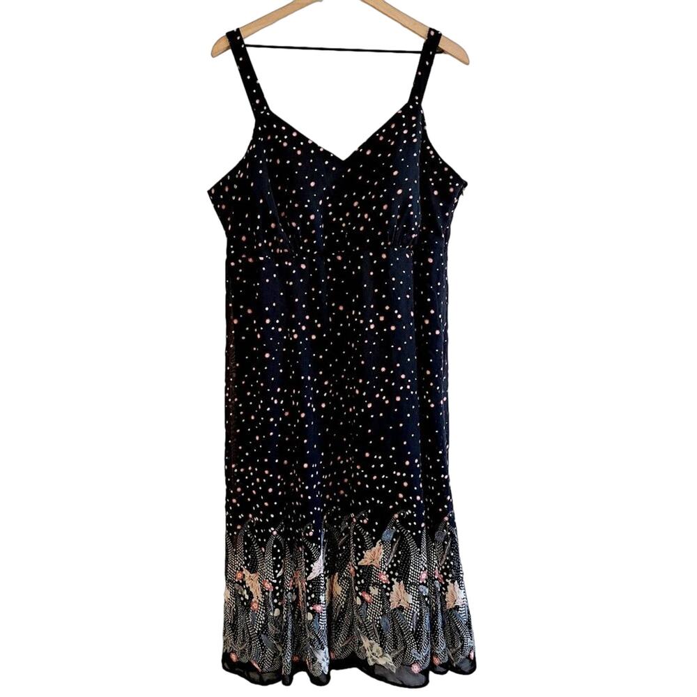 Dressbarn Sleeveless Polka Dot Dress
